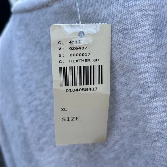 NWT Maeve Big Top Sweatshirt Gray 100% Cotton Ribbon Ties Sweatshirt Roomy XL - Picture 6 of 11